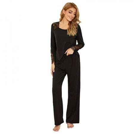 

Clearance Sale!!! Hot Sale Women s Pajamas Set ，Autumn And Winter New Style Ladies Pure Color Cotton， Long-sleeved Casual Home Wear Pajamas Suit