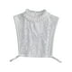 thumbnail image 4 of Corbatas desmontables Salvador para mujer media Camisa Blusa con volantes cuello vertical, 4 of 10