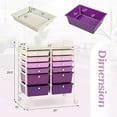 thumbnail image 3 of ARLIME 12-Drawer Rolling Storage Cart, 12 Drawer Organizer Trolley, Scrapbook Paper Organizer, Suitable for Office and School, Rolling Office Storage Tools, 3 of 9