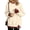 Beige 38#, variant on Women Christmas Fake Two-Piece Sweatshirt Buffalo Plaid Split Hem Crew Neck Top Oversized Breathable Daily Clothing for Theme Fall Winter