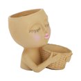 thumbnail image 2 of Send Pictures When Ordering Doll Resin Creative Double Flowerpot, 2 of 8