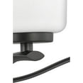thumbnail image 5 of Progress Lighting Adley 5-Light Chandelier, Matte Black, Etched White Glass Shades, 5 of 15