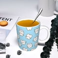 thumbnail image 5 of Yiaed Cute Teeth Print Ceramics Coffee,Large Handle Design,Extra Large Tea and Coffee Cup for Office and Home Mugs, 5 of 6