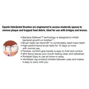 Equate Interdental Brushes, Mint, Moderate, 20 Count