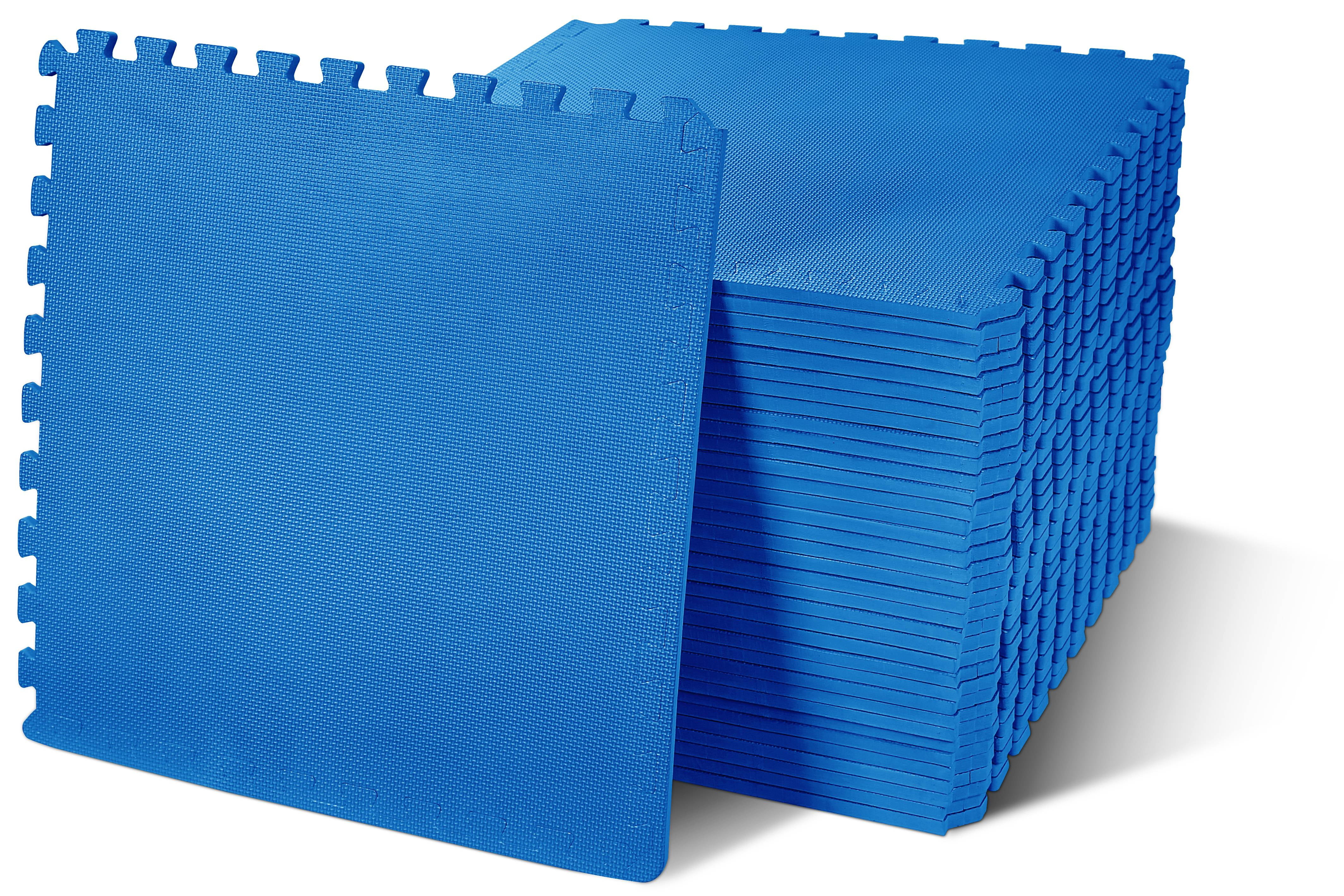 144 sqft blue interlocking foam floor puzzle tiles mats puzzle mat flooring 
