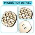 thumbnail image 5 of 1 Box 30Pcs 3 Colors Metal 2 Hole Button Small Square 0.4 Inch Alloy Replacement Button, 5 of 7