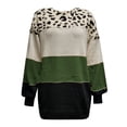 thumbnail image 5 of NLLSHGJ Chandails Tricotés pour Femmes Chandail d'Automne et d'Hiver pour Femmes à Contraste de Couleurs Chandail Ample à Col Rond, 5 of 5