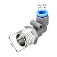 thumbnail image 2 of Elbow Push to Connect Air Fittings 8mm Tube OD  X 1/2PT Thread Pneumatic Connectors Grey, 2 of 3
