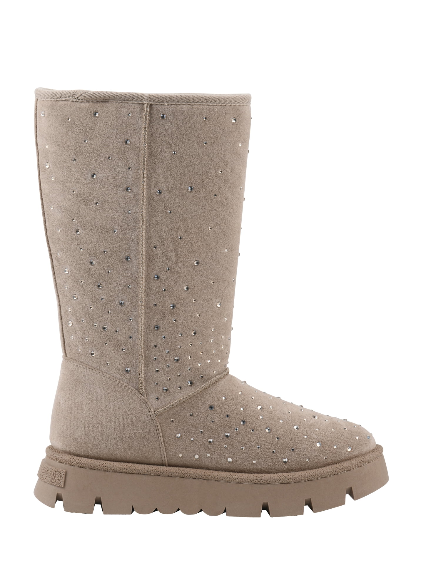 White Mountain Women's Mid Calf Rhinestone Cozy Boot