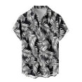 thumbnail image 2 of Alkepwun Plus Size Hawaiian Shirt for Men Casual Lapel Collared Short Sleeve Button Down Shirts Summer Beach Vacation Tropical Print Aloha Shirt on Clearance, 2 of 4