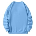 thumbnail image 4 of Lumtrix Oversized Sweatshirts for Women No Hood Crewneck Loose Fit Fleece Pullover Tops Fashion Fall Clothes 2026 Light Blue L, 4 of 5