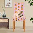 thumbnail image 4 of Yayeee 4 Pack Dining Chair Covers Stretch Parson Chairs Slipcovers Seat Protector, Cartoon Oranges, 4 of 6