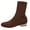 Brown, variant on SAWOBUUN Women's Sock Ankle Boots Low Heel Pointed Toe Stretch Suede Pull On Booties Fall Winter Fashion Comfortable Casual Shoes
