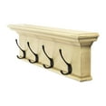 thumbnail image 4 of Home Wall Decorative Antique Brass Hardware 4 Hook Coat Rack - Yellow, 4 of 7