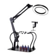 thumbnail image 4 of Soporte para placas de circuitos impresos Helping Hands con luz y lupa de 10x para talleres de reparación electrónica, soldadura y manualidades., 4 of 9