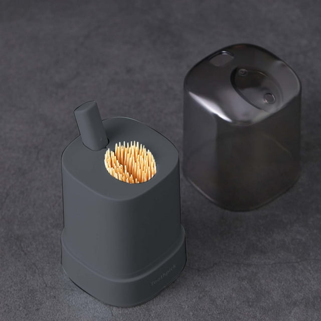 TopLLC Toothpick Container Dispensers Automatic Toothpicks Container Toothpicks Storage Dispensers Box For Home Livingroom Kitchen Restaurant Automatic toothpick barrel