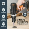thumbnail image 4 of 20 Pcs Impact Hex Head Allen Wrench Drill Bit Set S2 Alloy Steel Magnetic (a ), 4 of 8