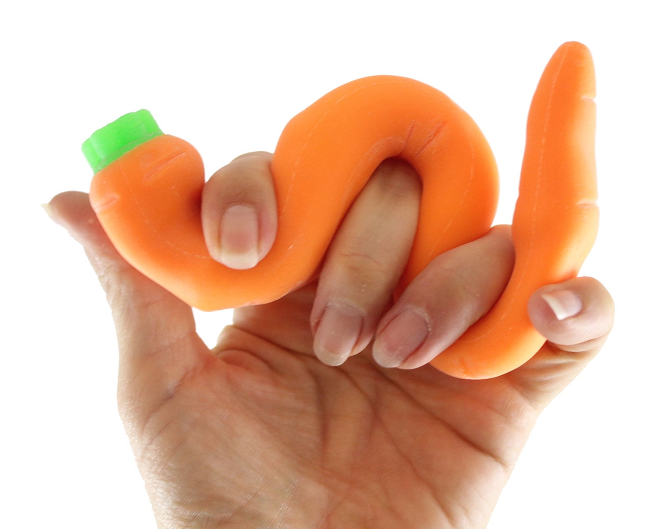 1 Squishy Sand-Filled Carrot - Moldable Sensory, Stress, Squeeze Fidget Toy  ADHD Special Needs Soothing Food OT Toy 