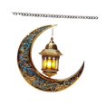 thumbnail image 4 of Adorno colgante de luna 2D para Ramadán, decoración de Ramadán, letrero colgante para puerta de Eid Mubarak Azul, 4 of 9
