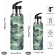 thumbnail image 2 of Yayeee 33oz Double Wall Stainless Steel Water Bottle with Flip Straw, Forest Camouflage Pattern, 2 of 7