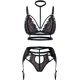 thumbnail image 2 of 2023 - Brasier sexy de encaje para mujer, lencería sexy con liga + tanga, conjunto de ropa interior de talla grande para mujer, 3X sexy Negro - G Negro - G Xishao ropa, 2 of 2