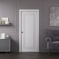 thumbnail image 2 of Sliding Pocket Door 28 x 80 inches | CLASSIC 1189 White Enamel | Kit Rail Hardware | Solid Wood Interior Bedroom Doors, 2 of 5