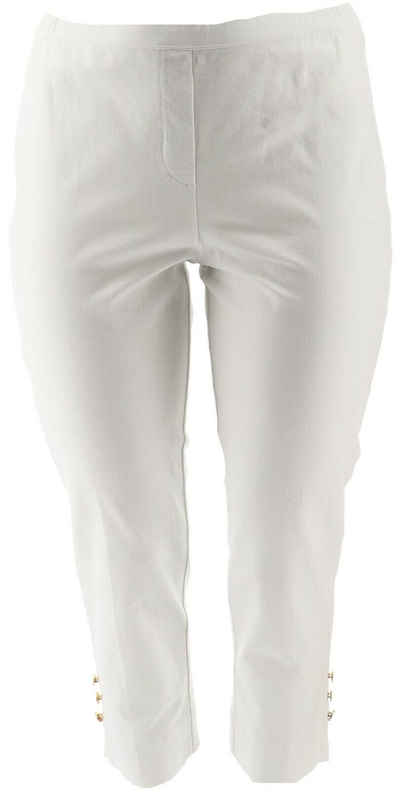 Bob Mackie Petite Ankle Pants Button 