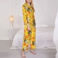 thumbnail image 3 of Fotbe Honeycombs Conjunto de Pijama de Manga Larga para Mujer con Estampado, Ropa de Dormir de 2 Piezas, Conjunto de Casa Suave y Cómodo con Bolsillos-Medium, 3 of 7