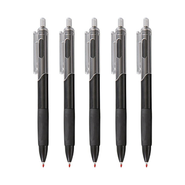 Pisexur Batería de cocina Bolígrafos de gel de 0,5 mm, tinta negra, punta fina, escritura suave, para diario, notas, útiles escolares y de oficina, 2 ml, 5 unidades para la cocina del hogar