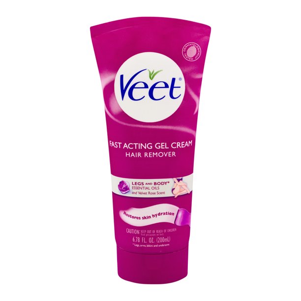 Veet Fast Acting Hair Remover Gel Cream Legs and Body, 6.78 FL OZ