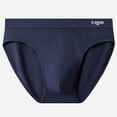 thumbnail image 2 of Briefs for Men, Breathable Polyester Fabric with Spandex Stretch, Seamless Design, Soft Elastic Waistband, Solid Black Color, Size L, 2 of 6