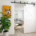 thumbnail image 4 of TSMST 9ft Ceiling Mount Sliding Barn Door Hardware fit 54" Wide Single Wooden Door,Easy to Install,Smoothly and Quietly,I Shape Hanger, 4 of 7