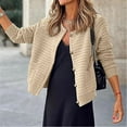 thumbnail image 4 of Womens Cardigans Lightweight Crew Neck Button Up Cardigan Short Sweater Jacket With Pockets Cardigan Sweaters for Women, 4 of 6