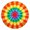 Rainbow Tie Dye, variant on Rainbow Tie Dye Mandala Pattern Round Fitted Tablecloth with Elastic Edge,Dining Table Cover Waterproof,Outdoor Round Tablecloth for Camping,Dining,Indoor and Outdoor