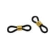 thumbnail image 4 of Conectores de goma Fernando 25 piezas para soporte de gafas cadena de gafas 20mm Negro dorado, 4 of 6