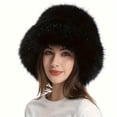 thumbnail image 1 of CNKOO Oversized Fluffy Faux Fur Bucket Ear Protection Hat For Women Trendy Solid Color Warm Thick Plush Basin Hats  Ear Protection Coldproof &Windproof   Winter Warm Basin Hat, 1 of 1
