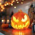 thumbnail image 4 of Halloween LED Pumpkin Light Lamp - Flickering Jack-o-Lantern Decor for Home Porch Yard Holiday Decorations, 4 of 8
