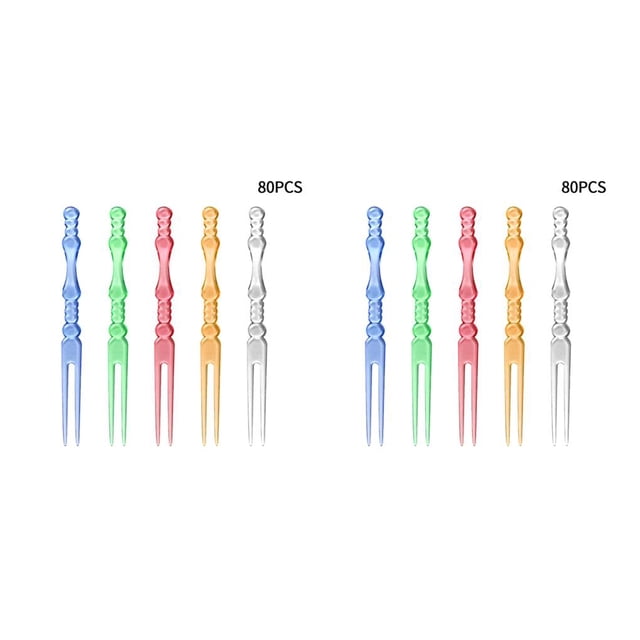 Tenedor para pastel de frutas Toystoory 80 piezas palillos de comida portátiles Vistoso 2piezas
