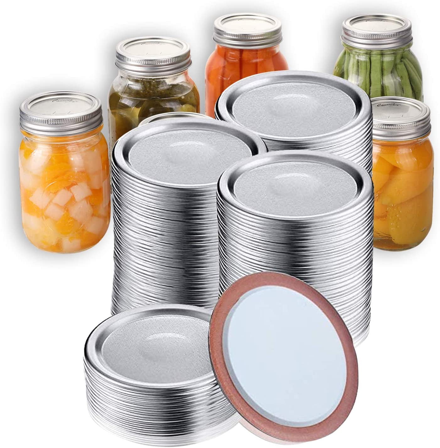 Canning wide lids Split-type Lids Leak Proof Jar Sealing Caps. 24pcs Wide Lids 24pcs，Ball Wide Mouth Canning Mason Jar Lids 