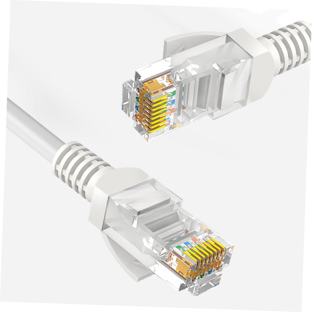 BESTYASH 1-Pack Cat5e Ethernet Network Cable White Copper Wired Internet Cable for Computer Router Back to School Use