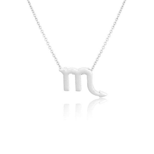 Qarigey Ins doce signos del zodiaco constelaciones tema amistad collar Ins joyería cadena cómodo colgante Escorpio plata Type3 NO3 Qarigey AP009334-23