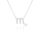 thumbnail image 1 of Qarigey Ins doce signos del zodiaco constelaciones tema amistad collar Ins joyería cadena cómodo colgante Escorpio plata Type3 NO3 Qarigey AP009334-23, 1 of 6