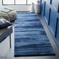 thumbnail image 2 of SAFAVIEH Retro Chantel Abstract Runner Rug, Light Blue/Blue, 2'3" x 5', 2 of 8