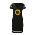 thumbnail image 4 of AOOCHASLIY Ladies Dresses Clothes Women's Comfortable Casual Ethnic Short Sleeve V Neck Print Dress, 4 of 8