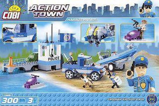 COBI Action Town Harbor Patrol - Building Block Police Play Set # 1565
