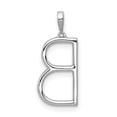 thumbnail image 3 of 14K White Gold Diamond 0.114-CT Block Letter B Initial Charm Pendant, 3 of 4