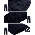 thumbnail image 5 of Pantalones cargo a juego para hombre, holgados, casuales, 100% algodón, azul, 5 of 5