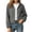 Gray, variant on Edvintorg Womens Jacket Cotton and Linen Long Sleeve Casual Coat Lightweight Hooded Button Down Outerwear with Pocket Clothes for Women Army Green S