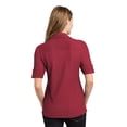 thumbnail image 2 of Port Authority Ladies Oxford Pique Double Pocket Polo-M (Red/ Mulberry), 2 of 6