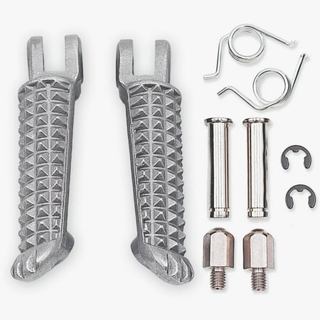 For Yamaha YZF R1 1998-23 R6 03-20 R6S 03-09 Silver Front Footrest Foot Pegs Fit